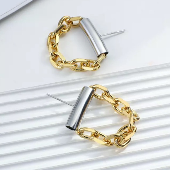 Gold plated thick chain earnings - Picture 5 of 8